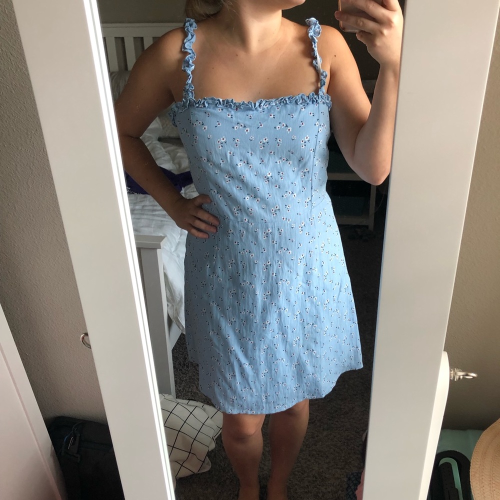 Eight Paris Blue Floral Mini Dress